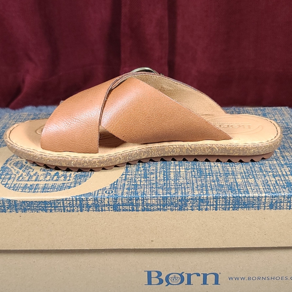 Born Brown Rio Slide-On Sandals - Picture 2 of 5